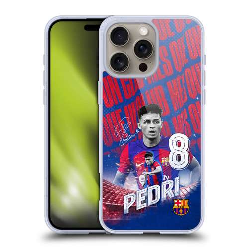 FC Barcelona 2023/24 First Team Pedri Soft Gel Case for Apple iPhone 16 Pro Max & MagSafe