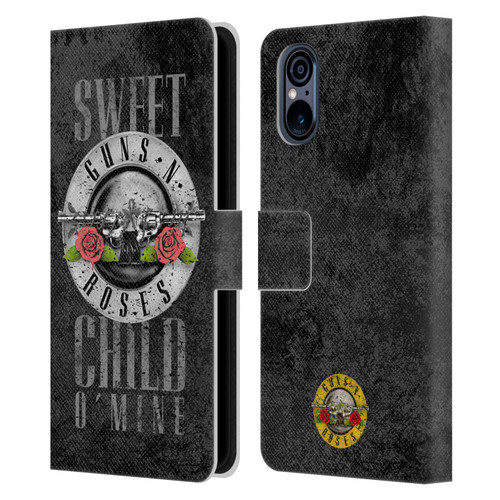 Guns N' Roses Vintage Sweet Child O' Mine Leather Book Wallet Case Cover For Sony Xperia 5 V 5G