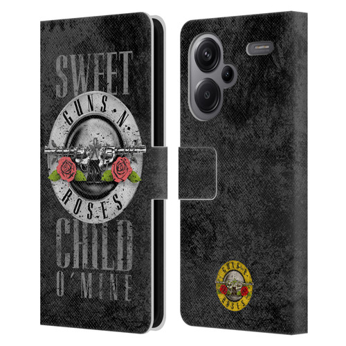 Guns N' Roses Vintage Sweet Child O' Mine Leather Book Wallet Case Cover For Xiaomi Redmi Note 13 Pro Plus 5G