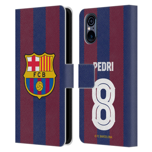 FC Barcelona 2023/24 Players Home Kit Pedri Leather Book Wallet Case Cover For Sony Xperia 5 V 5G