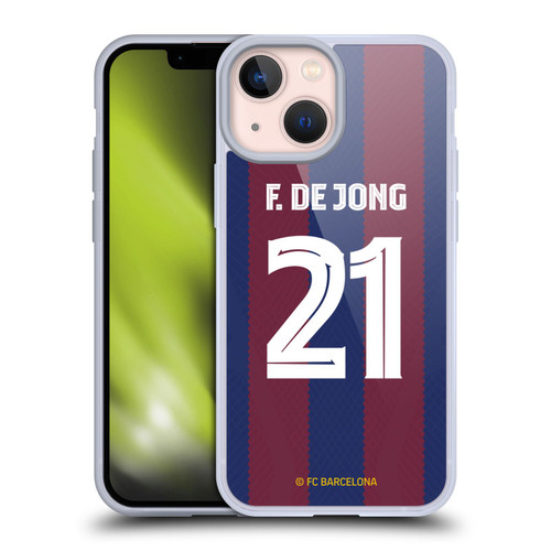 FC Barcelona 2023/24 Players Home Kit Frenkie de Jong Soft Gel Case for Apple iPhone 13 Mini