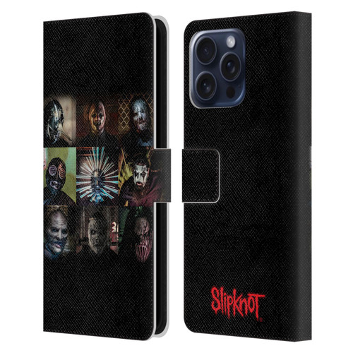 Slipknot Key Art Blocks Leather Book Wallet Case Cover For Apple iPhone 16 Pro Max