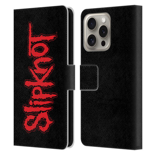 Slipknot Key Art Text Leather Book Wallet Case Cover For Apple iPhone 16 Pro