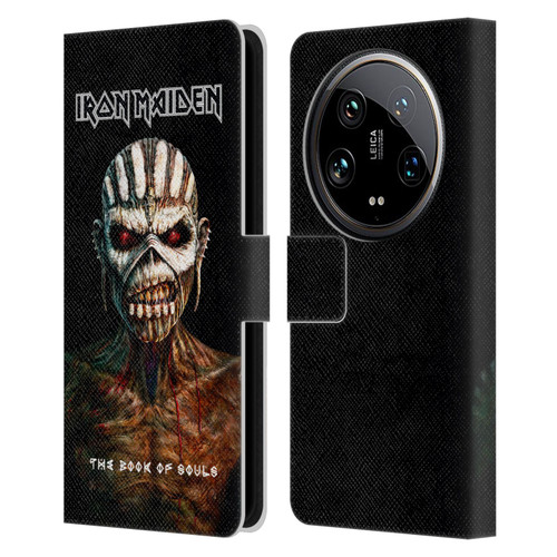 Iron Maiden Album Covers The Book Of Souls Leather Book Wallet Case Cover For Xiaomi 14 Ultra