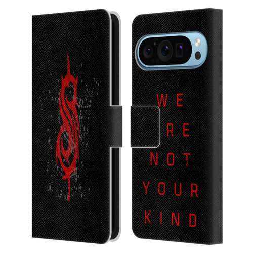 Slipknot We Are Not Your Kind Red Distressed Look Leather Book Wallet Case Cover For Google Pixel 9 / Pixel 9 Pro