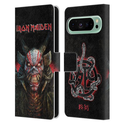 Iron Maiden Senjutsu Back Cover Death Snake Leather Book Wallet Case Cover For Google Pixel 9 Pro XL