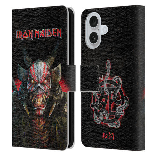 Iron Maiden Senjutsu Back Cover Death Snake Leather Book Wallet Case Cover For Apple iPhone 16