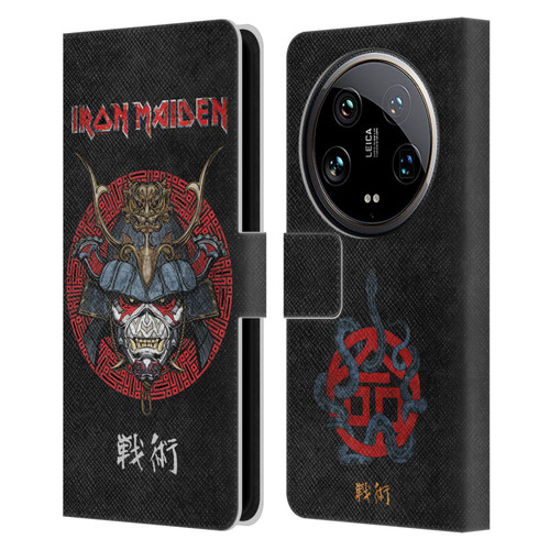 Iron Maiden Senjutsu Samurai Eddie Life Snake Leather Book Wallet Case Cover For Xiaomi 14 Ultra