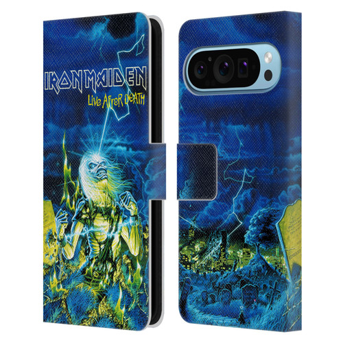Iron Maiden Tours Live After Death Leather Book Wallet Case Cover For Google Pixel 9 / Pixel 9 Pro