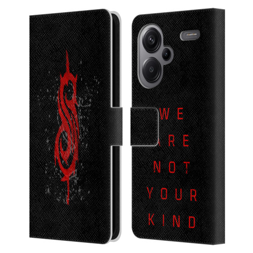 Slipknot We Are Not Your Kind Red Distressed Look Leather Book Wallet Case Cover For Xiaomi Redmi Note 13 Pro Plus 5G