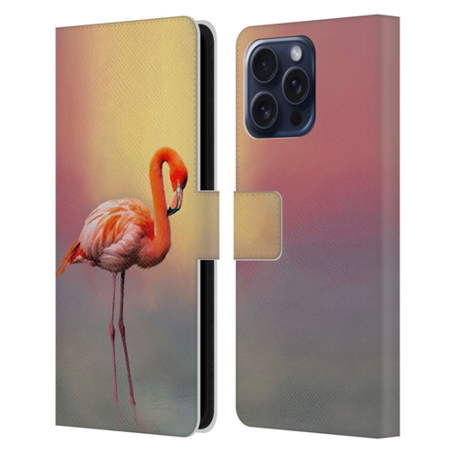 Simone Gatterwe Assorted Designs American Flamingo Leather Book Wallet Case Cover For Apple iPhone 16 Pro Max