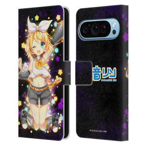Hatsune Miku Characters Kagamine Rin Leather Book Wallet Case Cover For Google Pixel 9 / Pixel 9 Pro