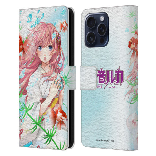 Hatsune Miku Characters Megurine Luka Leather Book Wallet Case Cover For Apple iPhone 16 Pro Max