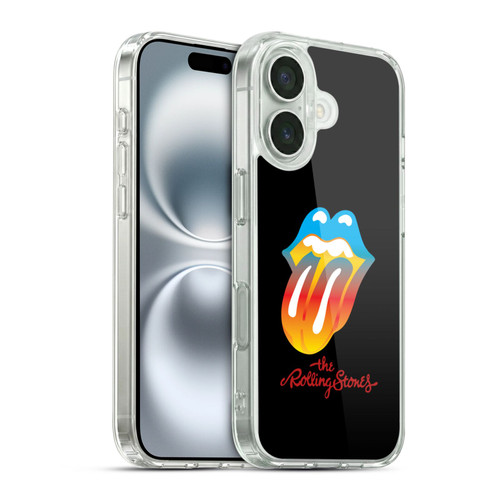 The Rolling Stones Graphics Rainbow Tongue Soft Gel Case for Apple iPhone 16