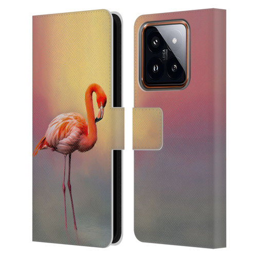 Simone Gatterwe Assorted Designs American Flamingo Leather Book Wallet Case Cover For Xiaomi 14