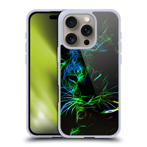 Simone Gatterwe Animals Neon Leopard Soft Gel Case for Apple iPhone 16 Pro