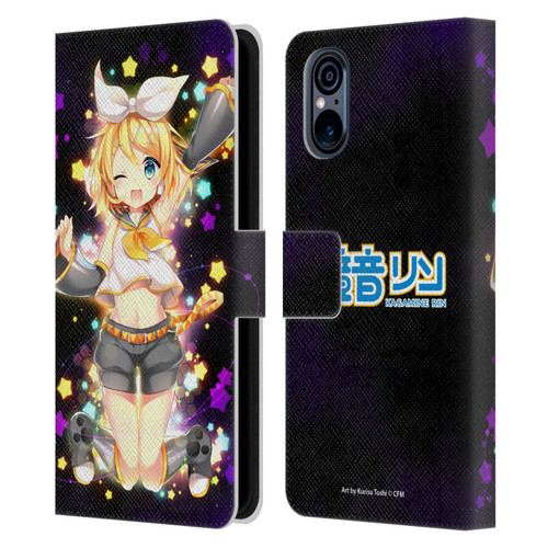 Hatsune Miku Characters Kagamine Rin Leather Book Wallet Case Cover For Sony Xperia 5 V 5G