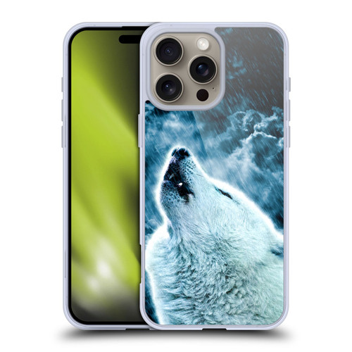 Simone Gatterwe Animals 2 Howling Wolf Soft Gel Case for Apple iPhone 16 Pro Max