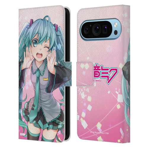Hatsune Miku Graphics Wink Leather Book Wallet Case Cover For Google Pixel 9 / Pixel 9 Pro