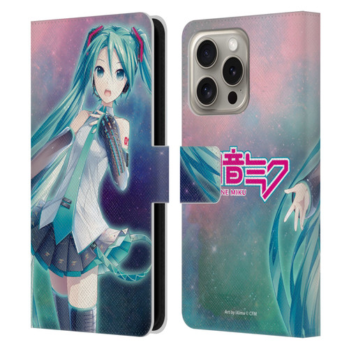 Hatsune Miku Graphics Nebula Leather Book Wallet Case Cover For Apple iPhone 16 Pro