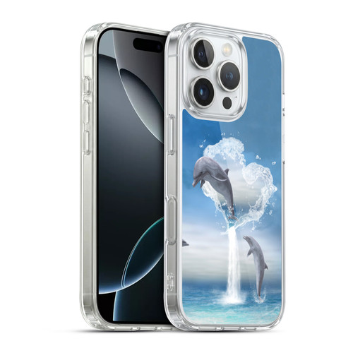 Simone Gatterwe Dolphins Lovers Soft Gel Case for Apple iPhone 16 Pro & MagSafe