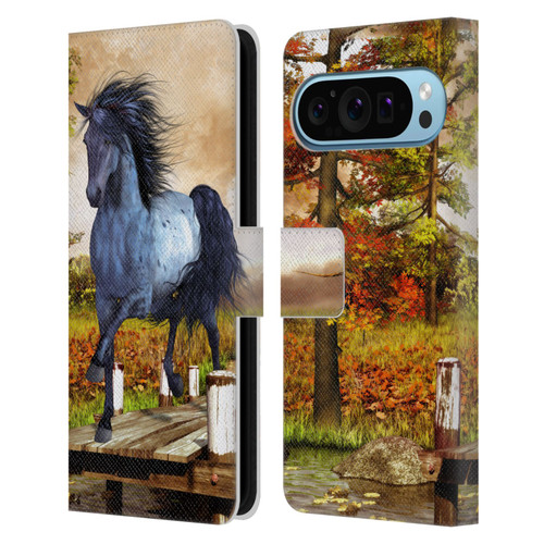 Simone Gatterwe Horses On The Lake Leather Book Wallet Case Cover For Google Pixel 9 / Pixel 9 Pro