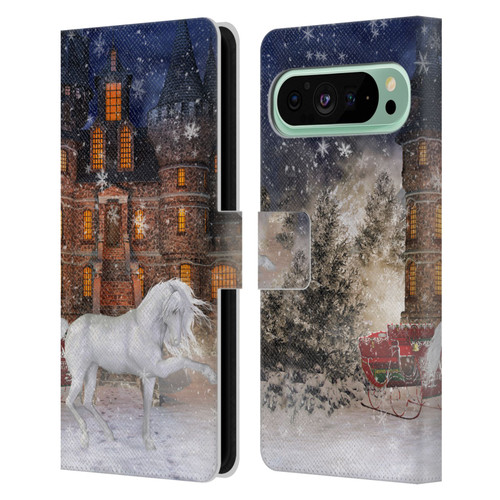 Simone Gatterwe Horses Christmas Time Leather Book Wallet Case Cover For Google Pixel 9 Pro XL
