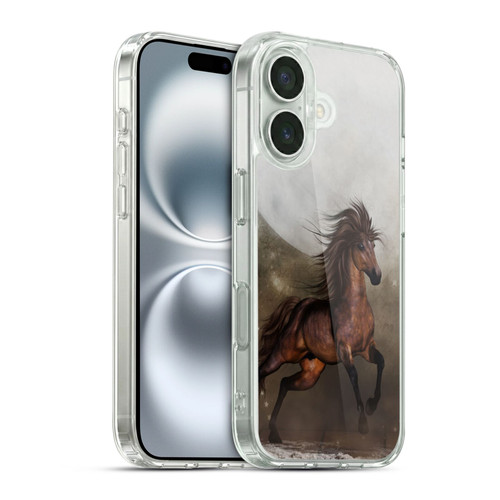 Simone Gatterwe Horses Brown Soft Gel Case for Apple iPhone 16 & MagSafe