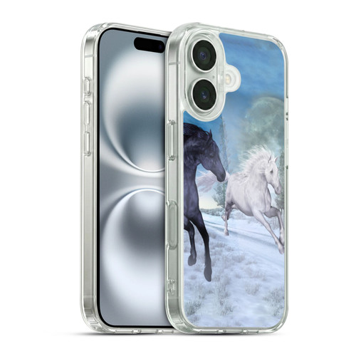Simone Gatterwe Horses Freedom In The Snow Soft Gel Case for Apple iPhone 16 & MagSafe