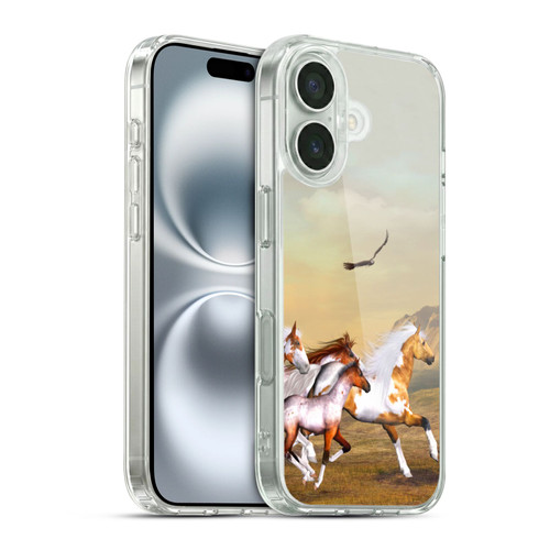 Simone Gatterwe Horses Wild Herd Soft Gel Case for Apple iPhone 16 & MagSafe