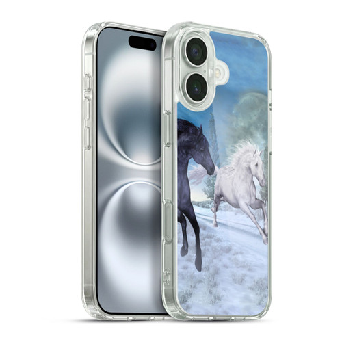 Simone Gatterwe Horses Freedom In The Snow Soft Gel Case for Apple iPhone 16 Plus & MagSafe