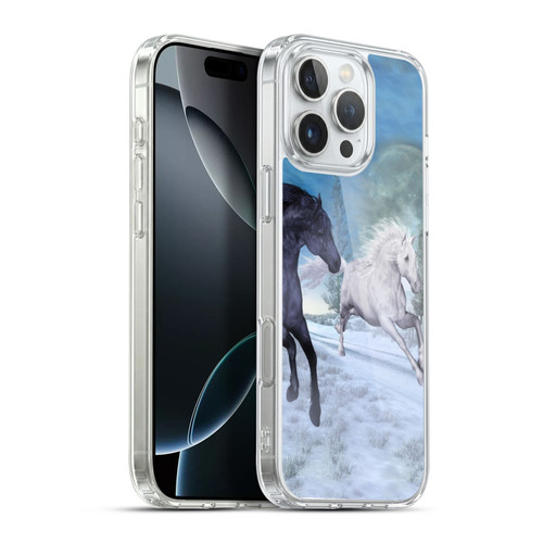 Simone Gatterwe Horses Freedom In The Snow Soft Gel Case for Apple iPhone 16 Pro Max & MagSafe