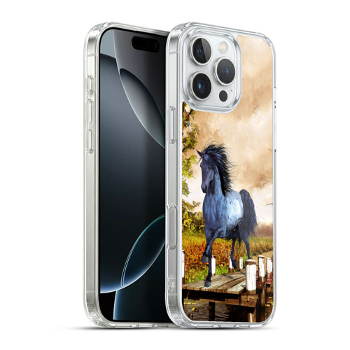 Simone Gatterwe Horses On The Lake Soft Gel Case for Apple iPhone 16 Pro Max & MagSafe