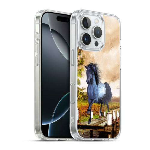 Simone Gatterwe Horses On The Lake Soft Gel Case for Apple iPhone 16 Pro & MagSafe