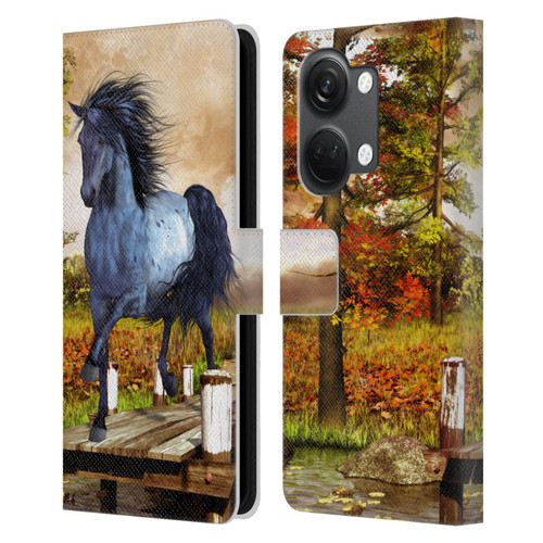 Simone Gatterwe Horses On The Lake Leather Book Wallet Case Cover For OnePlus Nord 3 5G