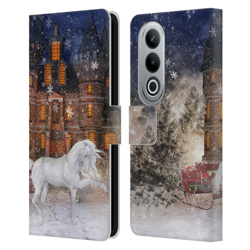 Simone Gatterwe Horses Christmas Time Leather Book Wallet Case Cover For OPPO OnePlus Ace 3V 5G