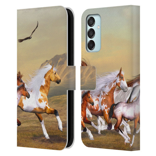 Simone Gatterwe Horses Wild Herd Leather Book Wallet Case Cover For Samsung Galaxy M15/F15 5G