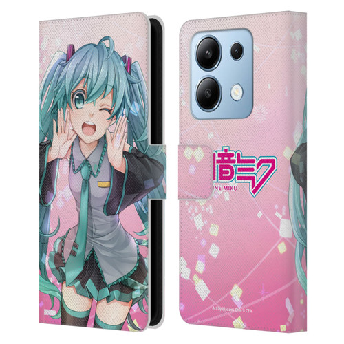 Hatsune Miku Graphics Wink Leather Book Wallet Case Cover For Xiaomi Redmi Note 13/13 Pro 5G