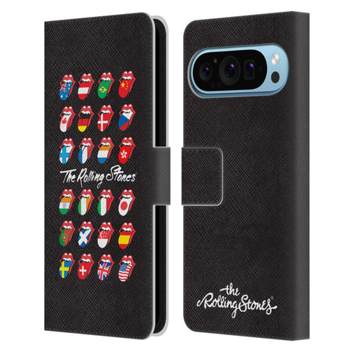 The Rolling Stones Licks Collection Flag Poster Leather Book Wallet Case Cover For Google Pixel 9 / Pixel 9 Pro