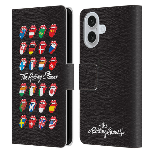 The Rolling Stones Licks Collection Flag Poster Leather Book Wallet Case Cover For Apple iPhone 16