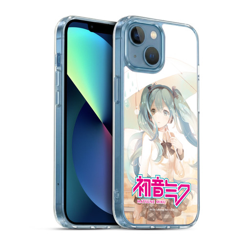 Hatsune Miku Graphics Rain Soft Gel Case for Apple iPhone 13 Mini & MagSafe