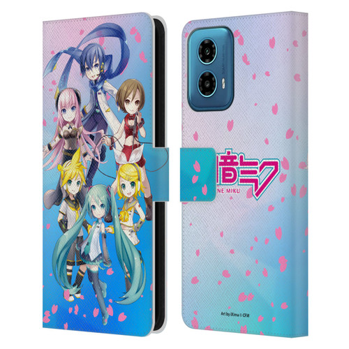 Hatsune Miku Virtual Singers Sakura Leather Book Wallet Case Cover For Motorola Moto G34 5G