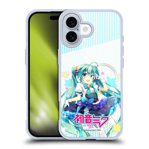 Hatsune Miku Graphics Stars And Rainbow Soft Gel Case for Apple iPhone 16
