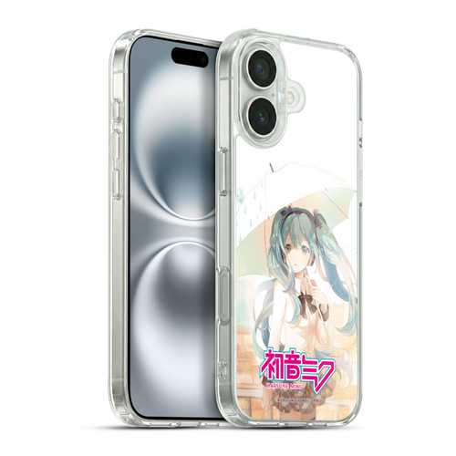 Hatsune Miku Graphics Rain Soft Gel Case for Apple iPhone 16 Plus & MagSafe
