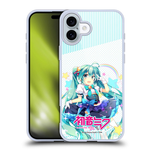 Hatsune Miku Graphics Stars And Rainbow Soft Gel Case for Apple iPhone 16 Plus