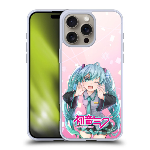 Hatsune Miku Graphics Wink Soft Gel Case for Apple iPhone 16 Pro Max