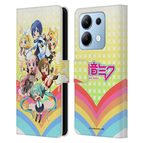 Hatsune Miku Virtual Singers Rainbow Leather Book Wallet Case Cover For Xiaomi Redmi Note 13/13 Pro 5G