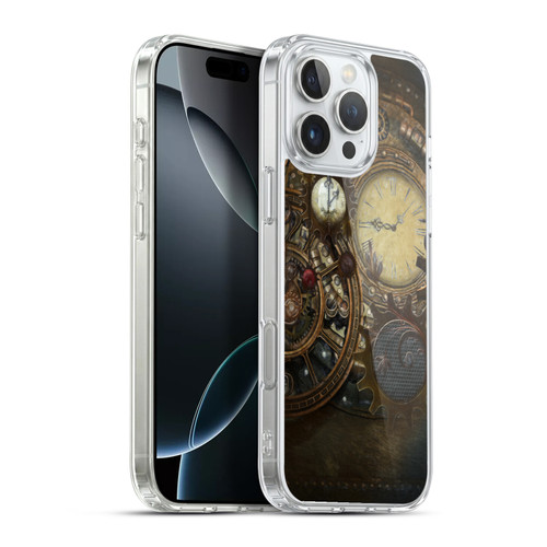 Simone Gatterwe Steampunk Clocks Soft Gel Case for Apple iPhone 16 Pro Max & MagSafe