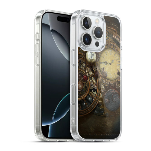 Simone Gatterwe Steampunk Clocks Soft Gel Case for Apple iPhone 16 Pro & MagSafe