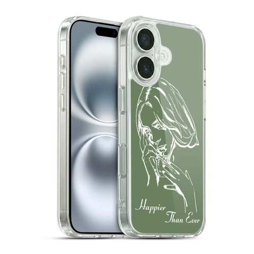 Billie Eilish Happier Than Ever Album Stencil Green Soft Gel Case for Apple iPhone 16 & MagSafe